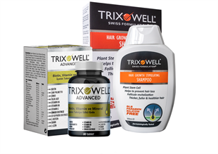 Trixowell Saç Büyümesini Destekleyen Şampuan + Trixowell Advanced Biotin, vitamin ve Mineral İçeren Takviye Edici Gıda